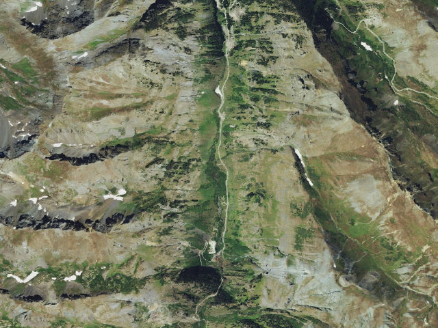 Aerial image of Cunningham Gulch Dispersed Camping