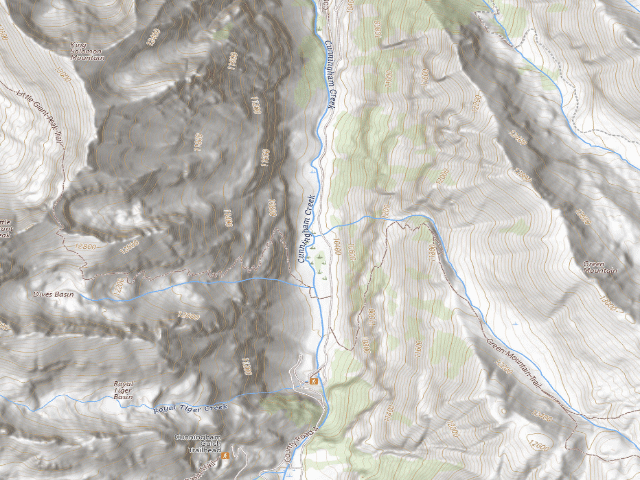USGS topographic map of Cunningham Gulch Dispersed Camping