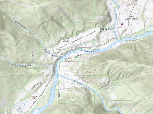 USGS topographic map of Curly Jack