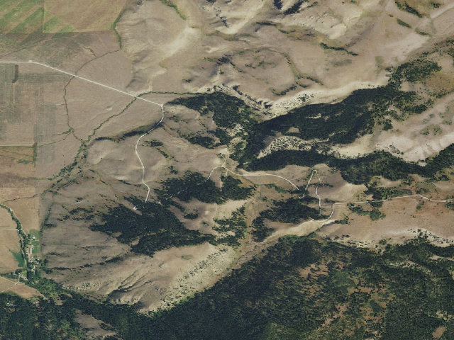 Aerial image of Curtis Canyon Campground