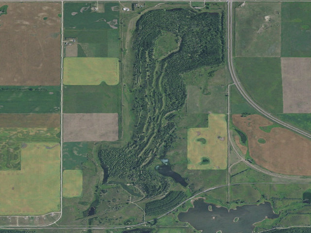 Aerial image of Custer Mine WMA (McLean County)
