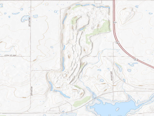 USGS topographic map of Custer Mine WMA (McLean County)