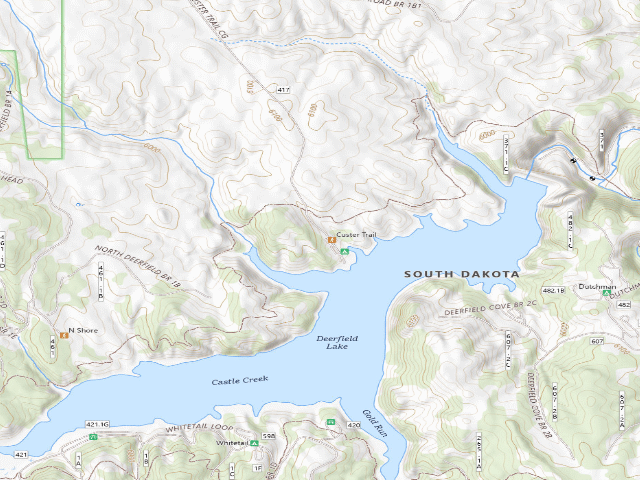 USGS topographic map of Custer Trail - USFS