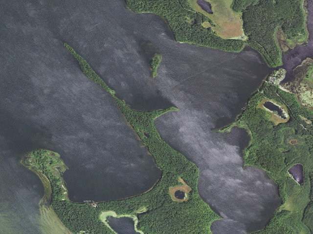 Aerial image of Cut Foot Dispersed Campsites