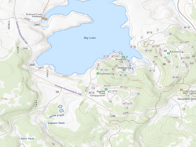 USGS topographic map of Cutthroat Cg