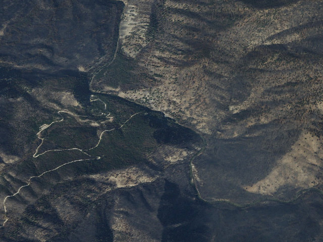 Aerial image of Dagger Falls Campground