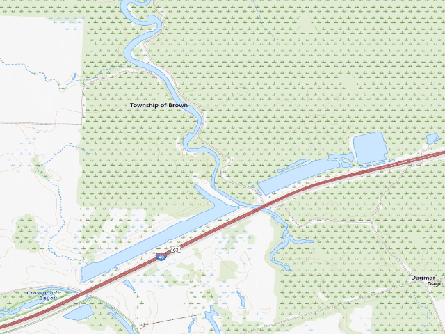 USGS topographic map of Dagmar Camping Area #13