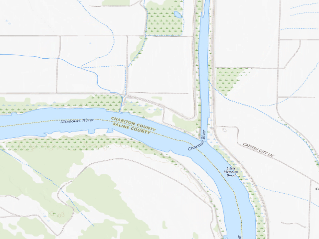 USGS topographic map of Dalton Bottoms Access