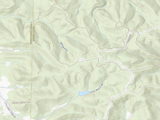 USGS topographic map of Daniel Boone Conservation Area