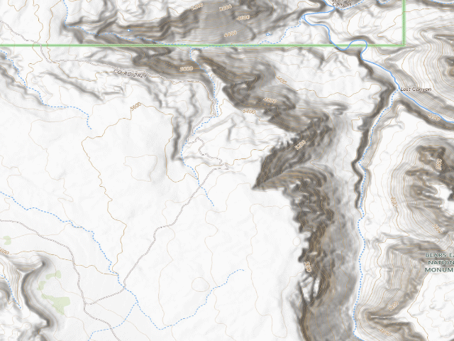 USGS topographic map of Dark Canyon Srma