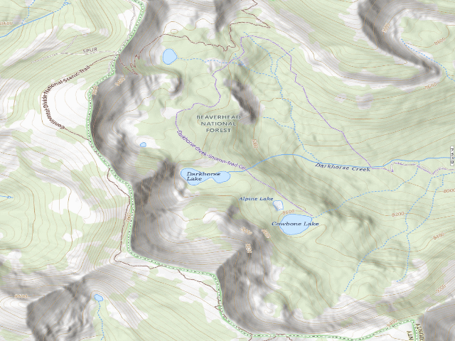 USGS topographic map of Darkhorse 2