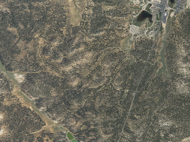 Aerial image of Dave's Hollow Dispersed Camping