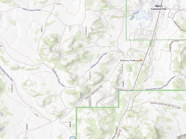 USGS topographic map of Dave's Hollow Dispersed Camping