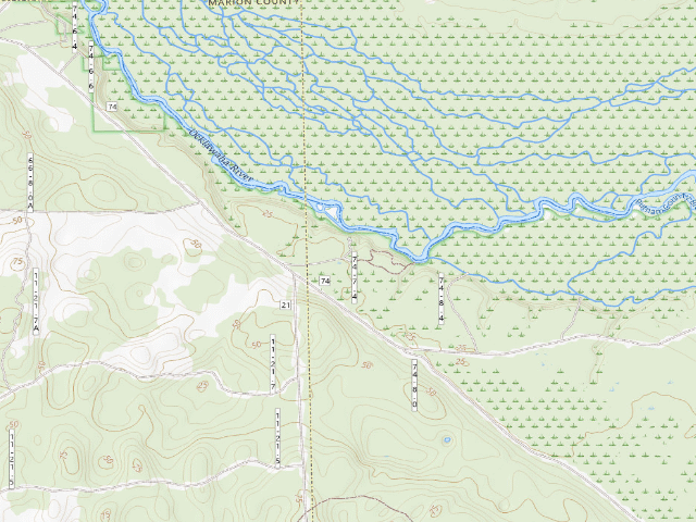 USGS topographic map of Davenport Landing