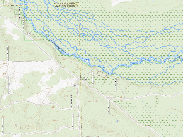 USGS topographic map of Davenport Landing