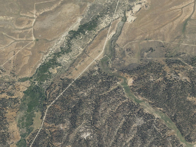 Aerial image of Daves Hollow Dispersed Camping