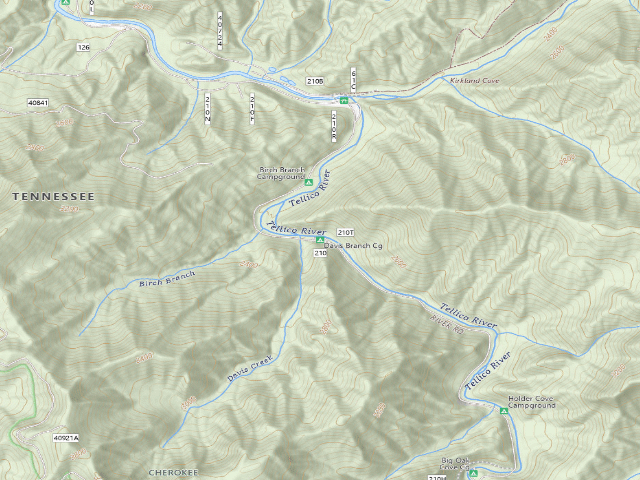 USGS topographic map of Davis Branch Cg