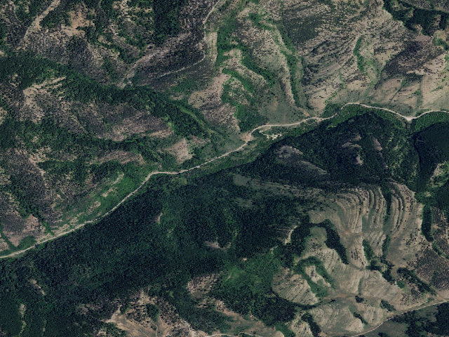 Aerial image of Davis Canyon Overflow