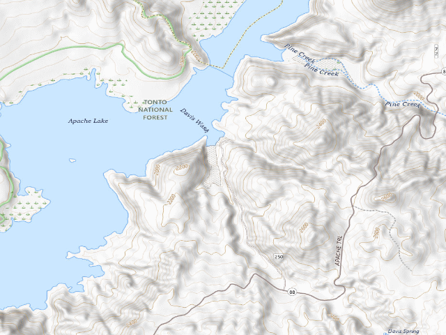 USGS topographic map of Davis Wash