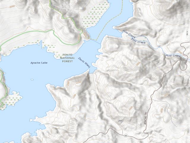USGS topographic map of Davis Wash Dispersed