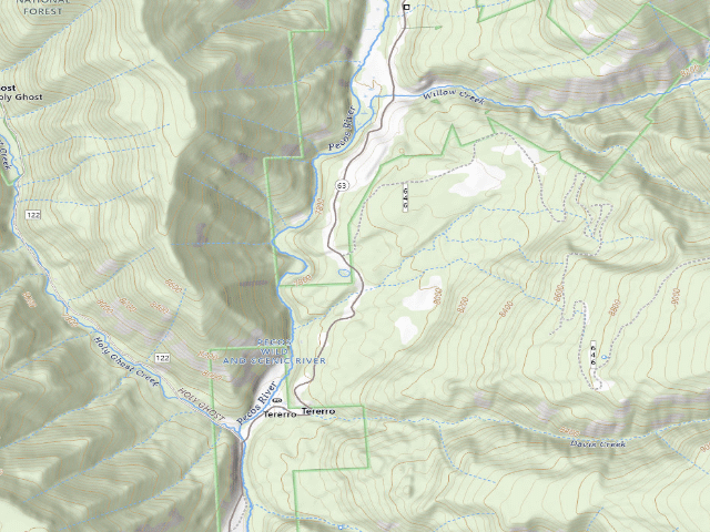 USGS topographic map of Davis Willow Dispersed Camping Area