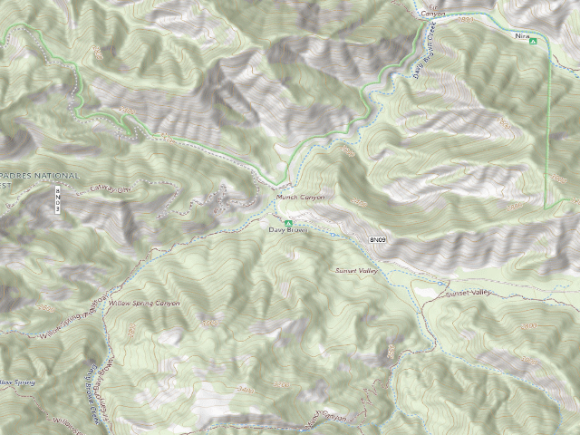 USGS topographic map of Davy Brown