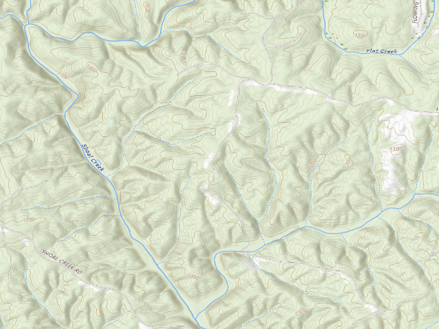 USGS topographic map of Dawson Forest WMA Primitive Campground #4