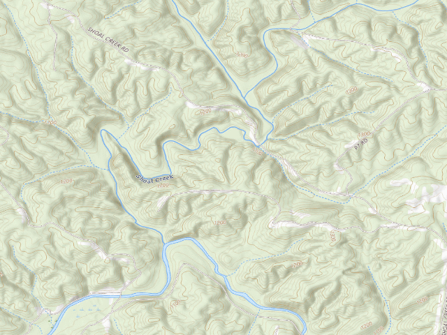 USGS topographic map of Dawson Forest WMA Primitive Campground #5