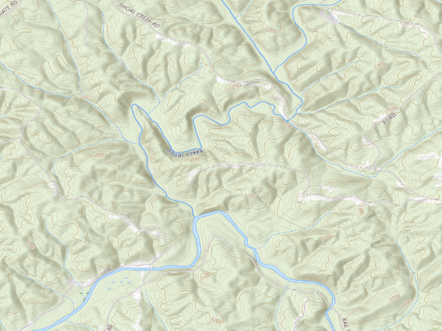 USGS topographic map of Dawson Forest WMA Primitive Campground #6