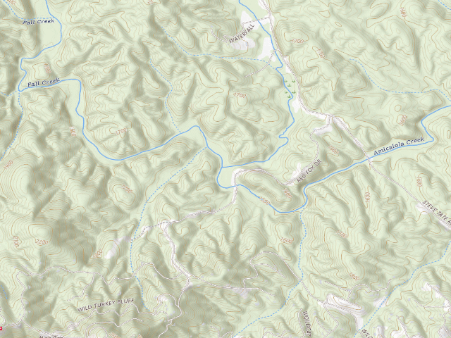 USGS topographic map of Dawson Forest WMA - Wildcat