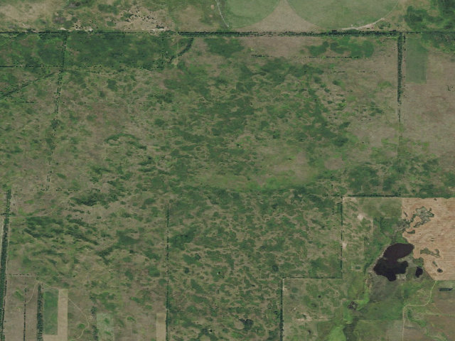 Aerial image of Dawson WMA (Kidder County)