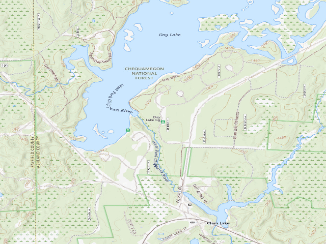 USGS topographic map of Day Lake Cg
