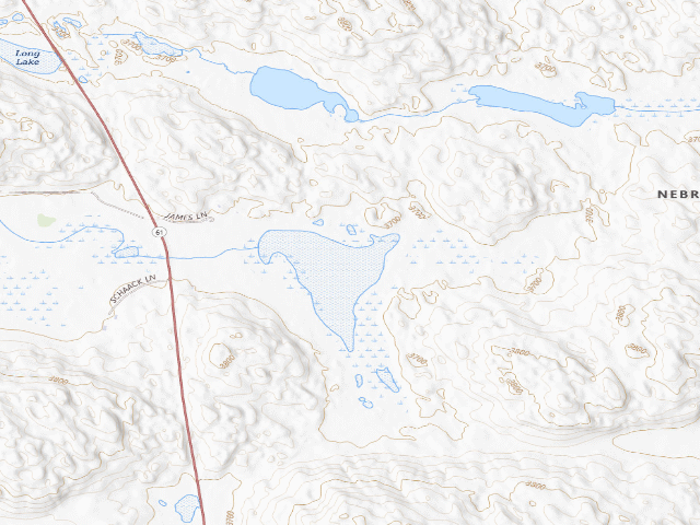 USGS topographic map of De Fair Lake WMA