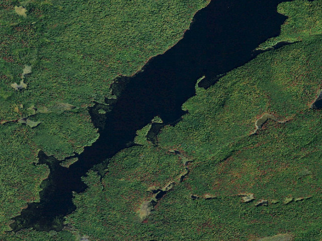 Aerial image of Dead Creek Flow Primitive Campsite 33 (Five Ponds Wilderness)