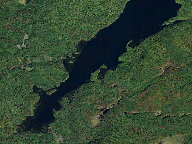 Aerial image of Dead Creek Flow Primitive Campsite 34 (Five Ponds Wilderness)