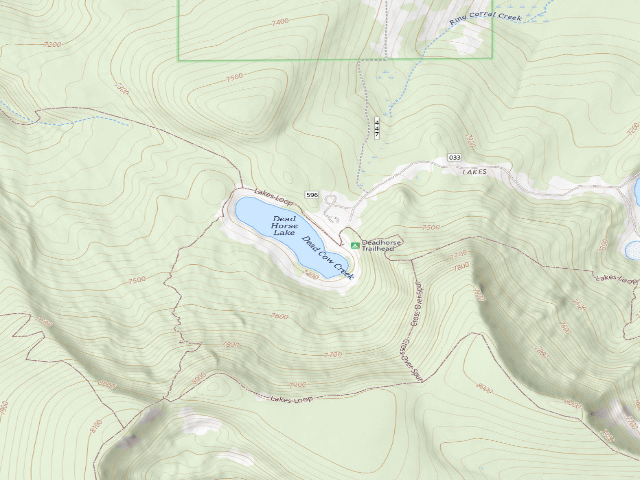 USGS topographic map of Dead Horse Lake Campground