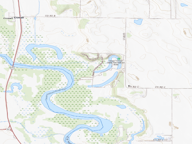 USGS topographic map of Dead Timber SRA