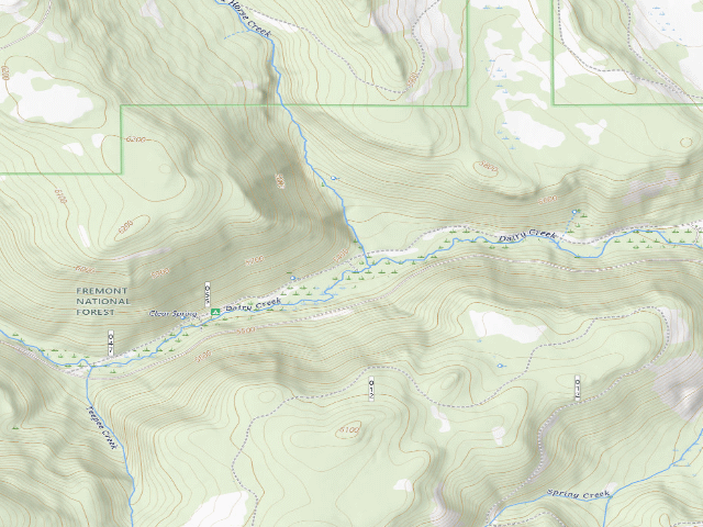 USGS topographic map of Deadhorse Creek Forest Camp