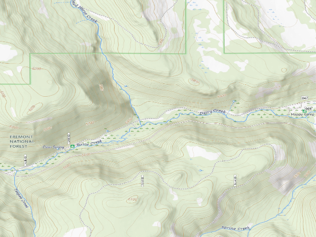 USGS topographic map of Deadhorse Creek