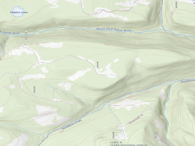 USGS topographic map of Deadhorse Creek Rd 2045-1