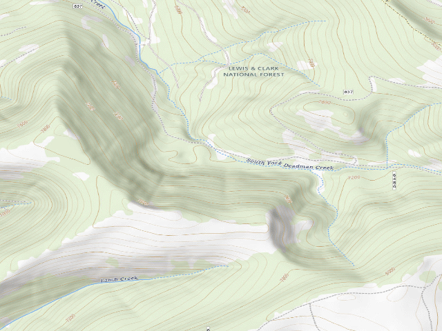 USGS topographic map of Deadman Creek-003A