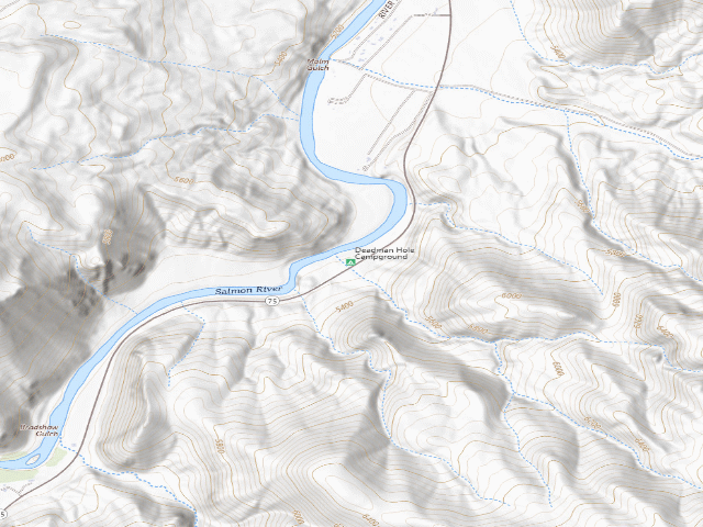USGS topographic map of Deadman Hole Recreation Site