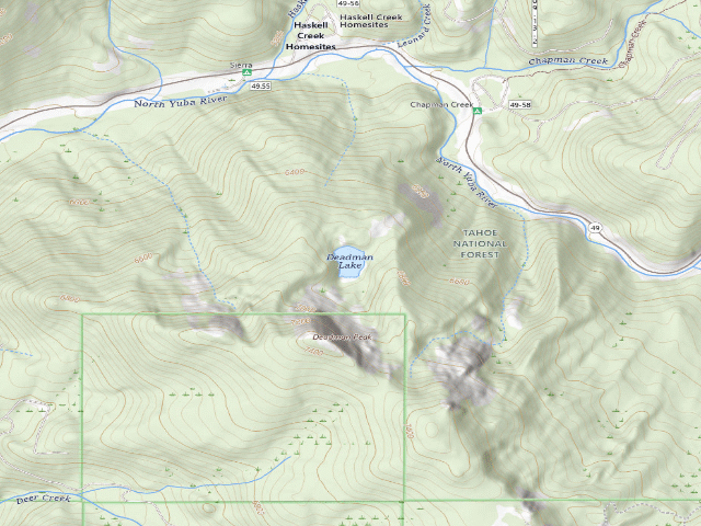 USGS topographic map of Deadman Lake