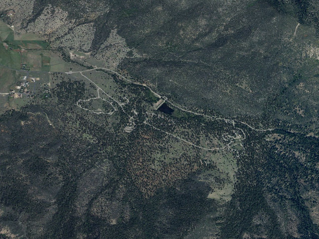 Aerial image of Dean Gardner Campground