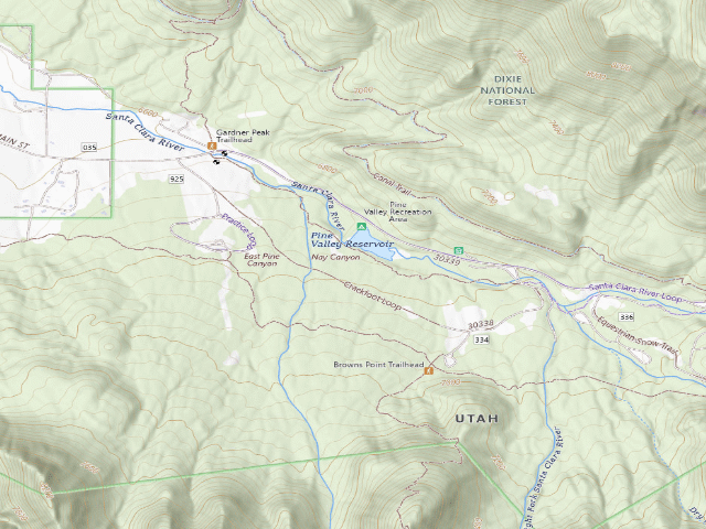 USGS topographic map of Dean Gardner Campground