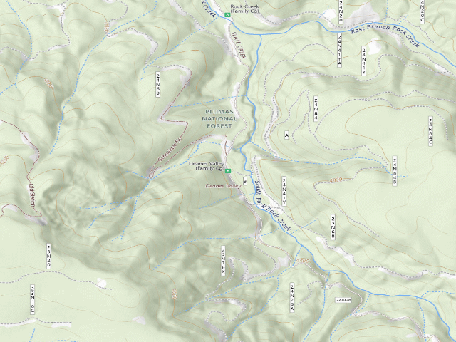 USGS topographic map of Deanes Valley (Family Cg)