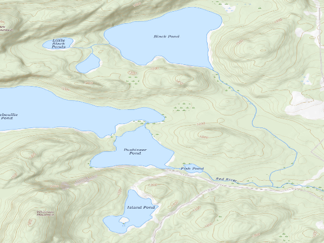 USGS topographic map of Deboullie East (Deboullie Public Land)