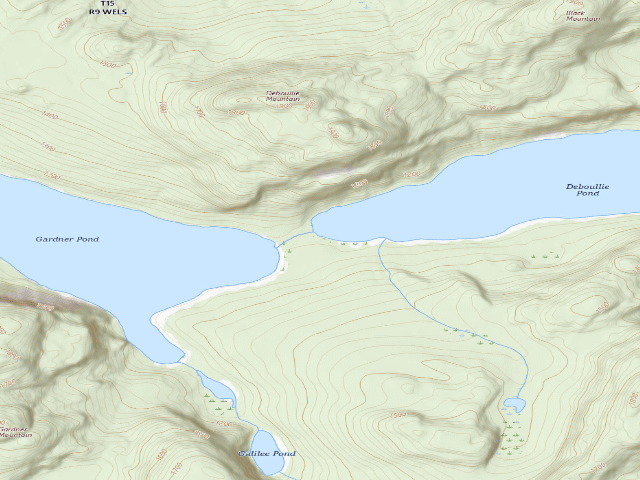 USGS topographic map of Deboullie West (Deboullie Public Land)