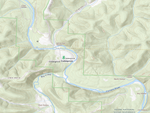 USGS topographic map of Dee Murray Campground