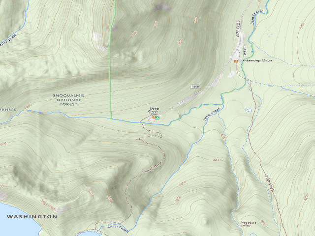 USGS topographic map of Deep Creek Campground